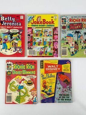 Archie Harvey Disney Digest Comics #8 #10 #13 #16 #51 Mixed Vintage Bundle